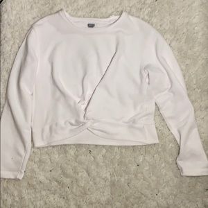 Aerie cropped front tied shirt
